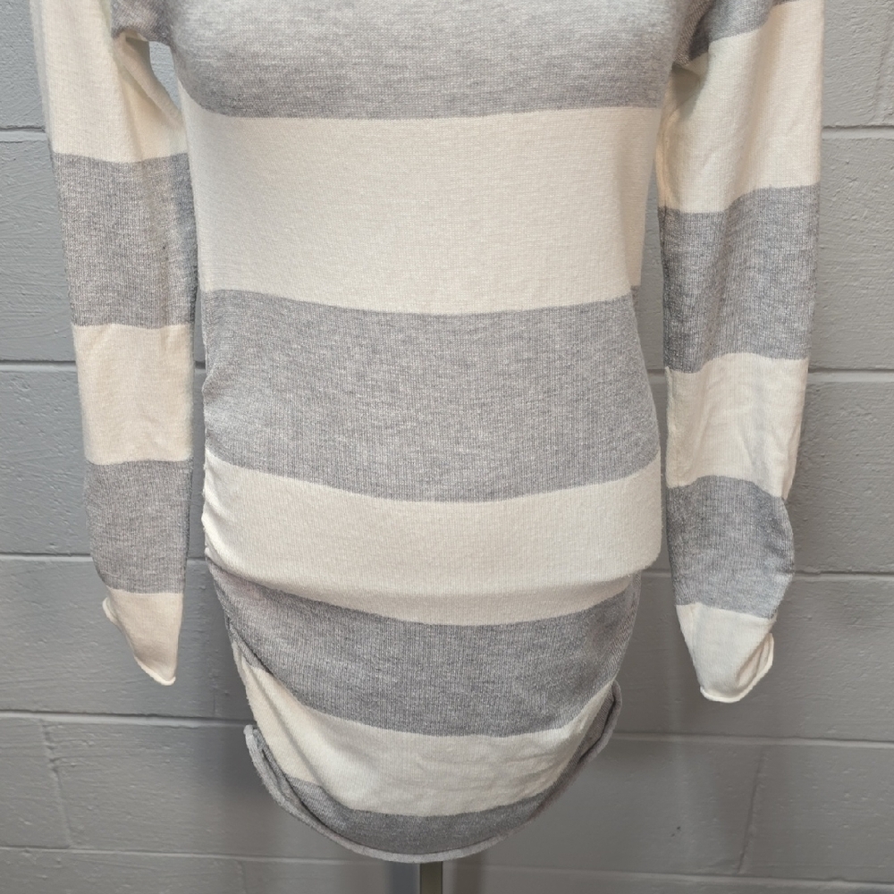 Love Always Cream Gray And White Dress - Picture 4 of 8